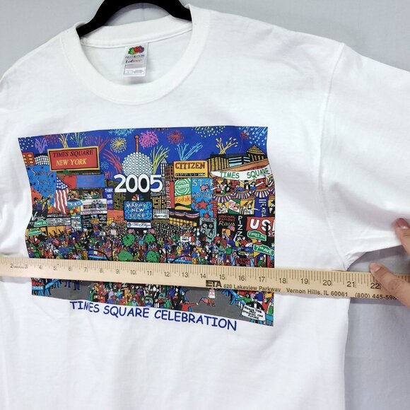 Y2K Times Square Celebration Millennium 2005 Happy New Year T Shirt Size Large - Picture 5 of 12